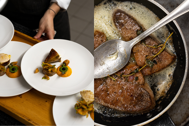 Restaurant étoilé Mâcon · Plat de Poission de L’O des Vignes · L’O des Vignes à Fuissé (71)